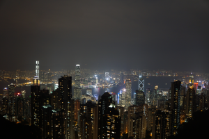 Hongkong, Blick vom Victoria bei NachtPeak