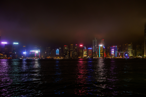 Hongkong - Skyline Hongkong Island bei Nacht