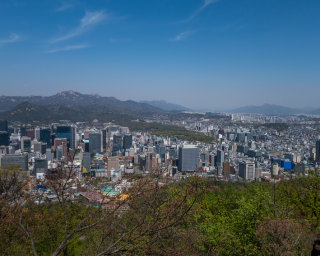 Seoul - Blick über die Stadt vom Berg Namsam