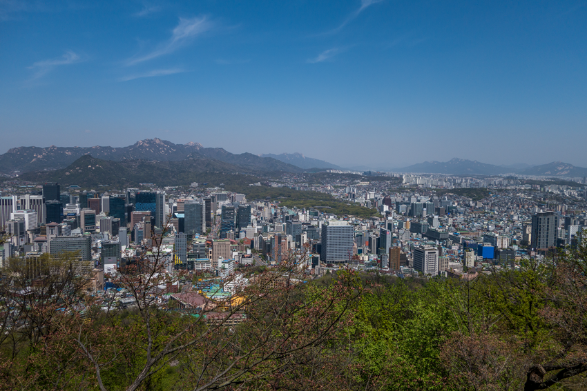 Seoul - Blick über die Stadt vom Berg Namsam