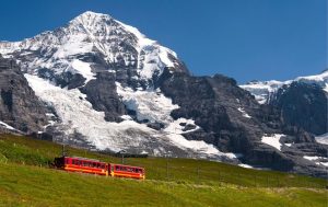Das Berner Oberland in der Schweiz, die Junfrauenbahn