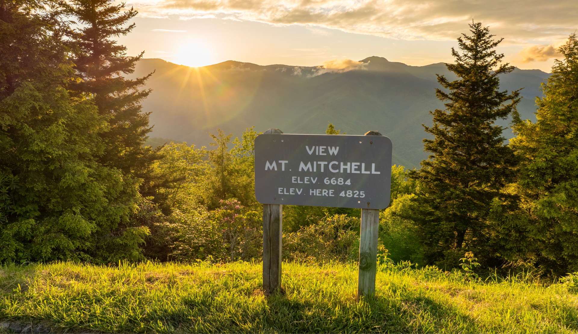 Aussicht auf den Mount Mitchell, den höchsten Gipfel der Appalachen, am Blue Ridge Parkway