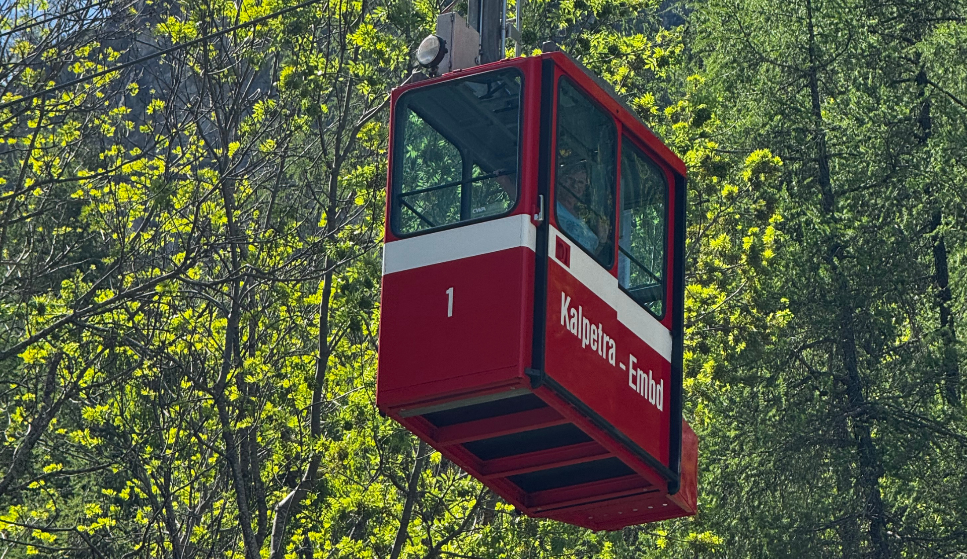 Luftseilbahn Kalpetran-Embd im Oberwallis, Schweiz