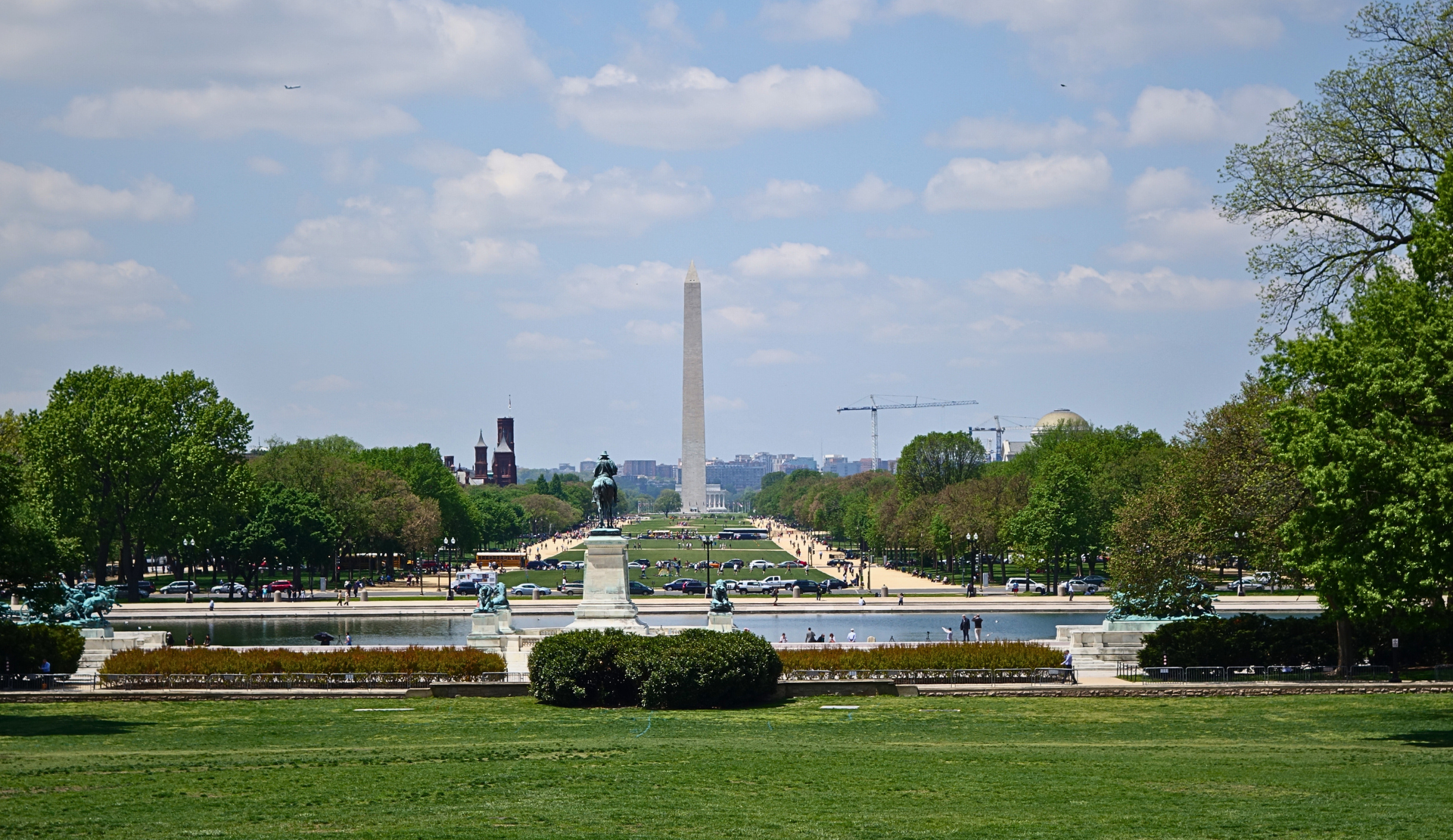 Blick von Capitol über die National Mall in Washington DC mit Washington Monument